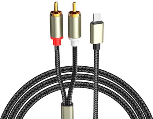 EuAcesry Cavo RCA Audio per i-Product, Cavo Lightn a 2 RCA, Adattatore Aux in Left Right Ingresso Jack Uscita per Stereo, CD Players, PC, Autoradio, Home Theater, TV (1 m)