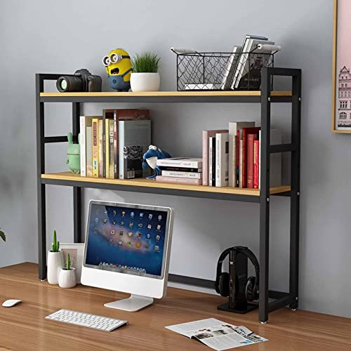ONFSZCKB Organizer per libreria da scrivania - Supporto per mensola da scrivania, Porta riviste da scrivania a 2 livelli, Portaoggetti da scrivania per Computer, Portaoggetti decorativo da scrivania