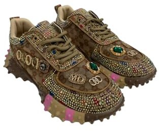 OOG Damen Leder Sneaker (AQ720 Brown, EU Schuhgrößensystem, Erwachsene, Damen, Numerisch, M, 39)