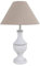 Grafelstein Tischlampe MARLA weiß beige aus Holz im Landhausstil shabby chic E27