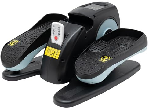 Kaichenyt Pedaltrainer, Elektrischer Ellipsentrainer mit Fernbedienung und Ablagefach Pedal-Trainer Beintrainer Belastbarkeit 25kg für Fitnessstudios 35x44x26cm Blau