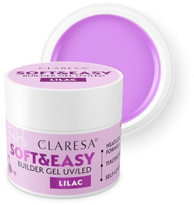 CLARESA Soft & Easy 45g SELBSTNIVIERENDES NAGELAUFBAUGEL Flieder