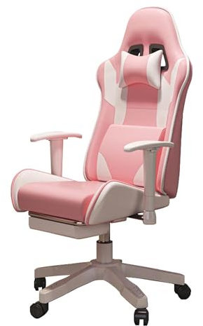 Generisch Höhenverstellbare ergonomische Spielstuhl mit Kopfstütze, 360 ° -Wenling-Computerstühle mit Fußstütze und Lendenwirbelsäule, für Büro, Schlafzimmer, Studienraum/Höhe 115-124 cm