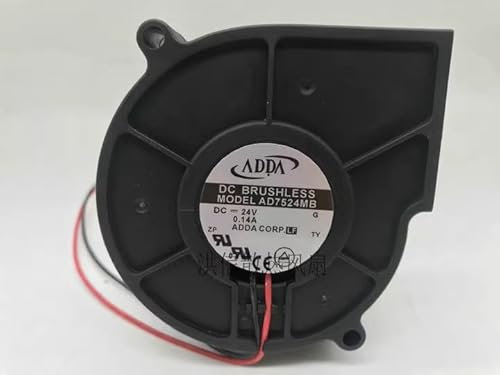 75MM Chassis fan，AD7524MB 7530 24V 0.14A 2-wire centrifugal turbine blower fan