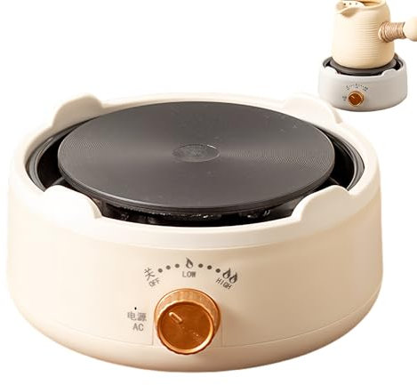 Vhjlfig - Cocina eléctrica pequeña - Hornillo portátil - Mesa de cocina con control ajustable con función de calefacción para café, ideal cocina, hogar, viajes, picnic, camping al aire libre