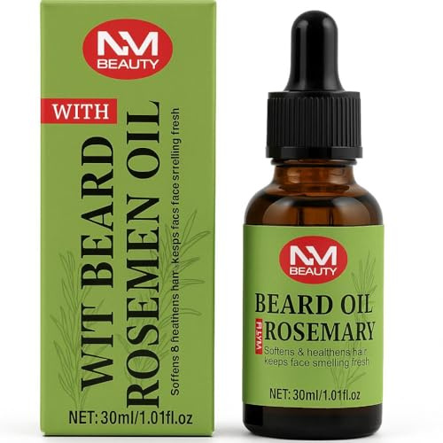 NM Beauty - Original Beard Oil Rosemary - Softens & Healthens Hair - Keeps Face Smelling Fresh - Men's Beard Grooming - 30ml