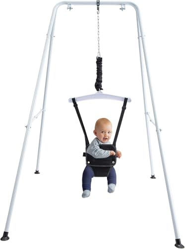 Multifunktionsschaukel mit stabilem Metallgestell – Klettergeräte & Schaukel für drinnen und draußen, Spielsets für Kinder, wetterfest, klappbar und transportabel, ideal (M)