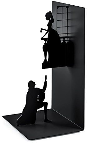 Balvi - Serre-Livres en métal Romeo & Juliet. Inspiré de l'oeuvre de Shakespeare.