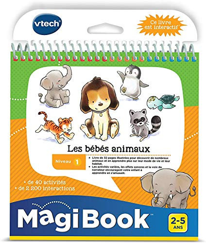 VTech - MagiBook, Livre Éducatif Enfant Niveau 1 Les Bébés Animaux, Pages Illustrées Et Interactives, Cadeau Garçon Et Fille De 2 Ans À 5 Ans - Contenu en Français