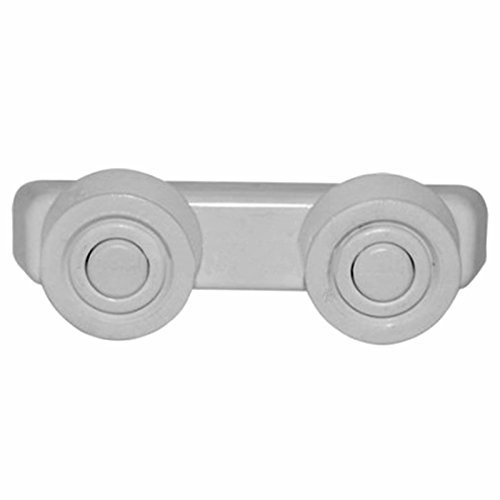 SPARES2GO Basket Drawer Runner Rail Support Wheels & Bracket for Proline for Kenwood KDW1274W Dishwasher (25mm)