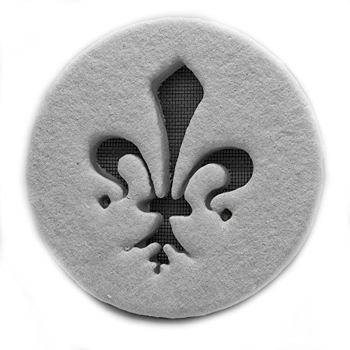 Griglia decorativa per aerazione e ventilazione da esterno - tonda 14 cm effetto pietra (EDG-15)