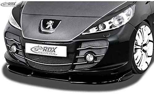 RDX Racedesign Spoiler avant Vario-X compatible avec Peugeot 207 avec pare-chocs Abbes (PU), noire