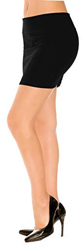 Emma & Giovanni - Bleistift Basic Mini Rock - Damen (Schwarz, EU42-44)