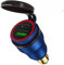 Aileap Enchufe de aluminio DIN Hella Powerlet Euro a QC 3.0 de carga rápida USB Puerto Socket y adaptador de cargador de corriente PD TypeC de 30 W para BMW, DUCATI Motocicletas (azul)