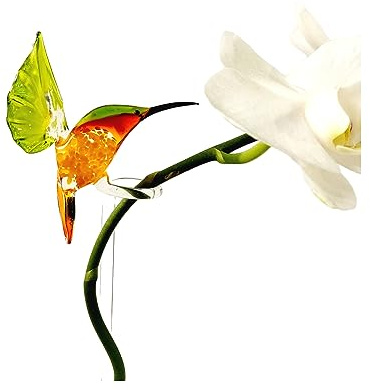 Orchideenstab aus Glas - Kolibri - (längenverstellbar)
