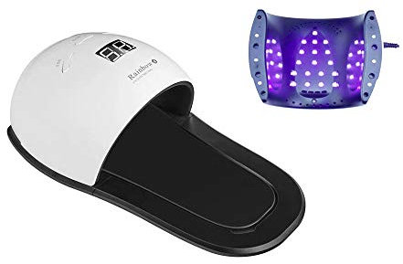 Fornetto Unghie LED, 48W Gel Led Lampada Semipermanente Portatile Macchina Gel Unghie Smalto con luce UV Automatico Sensore, Timer