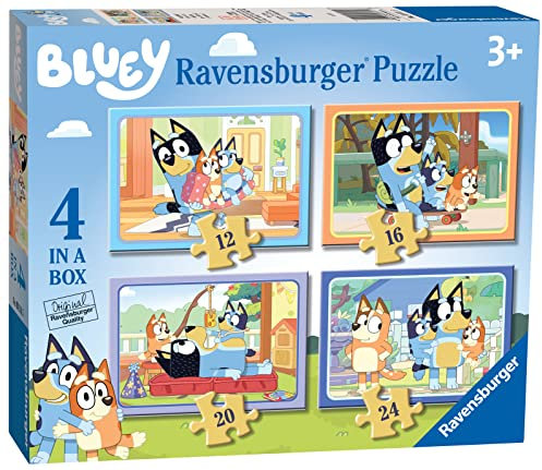 Ravensburger Bluey 4 in Box Jigsaw Puzzles for Kids Age 3+