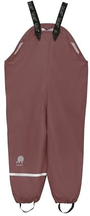 Celavi Basic PU Rain Pants Pantaloni Impermeabili, Marrone Rosa, 110 Unisex-Bambini