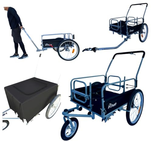 The Original Booyah’s Cargo Stroller and Bicycle Bike Trailer Suspension Beach Sport Cart with Cup Holder Organizer, Stroller Hook and Electric Bike Hitch
