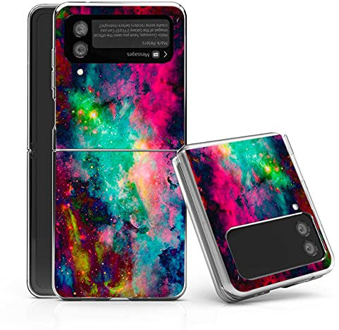 Bcov Galaxy Z Flip 3 5G Case, Colorful Universe Sky Anti-Scratch Solid Hard case Protective Shookproof Phone Cover for Samsung Galaxy Z Flip 3 5G
