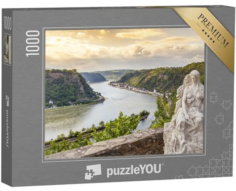 puzzleYOU: Puzzle 1000 Teile „Loreley am Rheintal, Sankt Goarshausen, Deutschland“ – aus der Puzzle-Kollektion Rhein, Rheinland-Pfalz