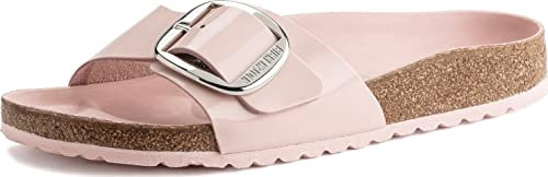 BIRKENSTOCK Damen Madrid Big Buckle Sandale, Hochglanz Light Rose, Pink, 11 Medium US (22,5 EU)