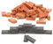 Cabilock 100stücke Miniatur Ziegelsteine Realistische Modellbau Backsteine Für Sandtisch Landschaftsdekoration Puppenhaus Zubehör Maßstab