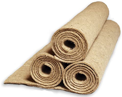Natursache 2 Nagermatten aus Hanf, 100 x 50 x 1cm I Hanfmatten für Hasenstall, Kaninchenhaus, Hamsterkäfig I Bodenabdeckung für Käfige, Laufställe, Höhlen & Schlafplätze von Kleintieren & Nagern