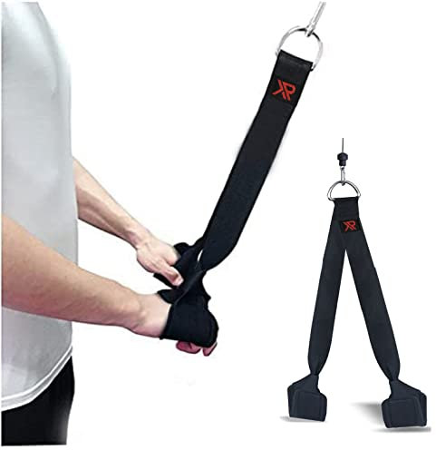 XR Tricep Rope Cable Machine Attachment Nylon Heavy Duty Tricep Rope Cable Attachment for Fitness with Non-Slip Handles Training Multi Gym Fitness Workout, Biceps, Triceps, Gym or Home
