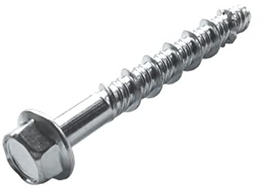 BRESKO Betonschrauben verzinkt Betonanker Schraubanker Ankerschraube Sechskantkopf Sechskant-Schraube Stahl (10,5x75 mm - 50 Stück)