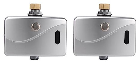 VENYAA 2 x Automatischer elektrischer Urinal-Spülventil-Sensor & manuelle 2 Funktionen freiliegende Wandhalterung DC6V Urinspülung