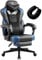 Vigosit Gaming Stuhl PRO, Gaming Sessel Bürostuhl Ergonomische für Erwachsene, Office Nap Gaming Chair Stühle schreibtischstuhl mit Sitzkissen Fußstütze, Mesh Drehstuhl Massagesessel (Schwarz Blau)