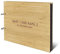 Personalisiertes Hochzeit Fotoalbum echtes Holz DIN A4 Hochzeitsbuch mit Lasergravur - Schlicht - mit 25 Blatt / 50 Seiten Fotokarton Schwarz
