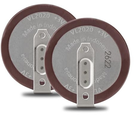 2 pilas recargables VL2020 de 180° para llave de coche con mando a distancia