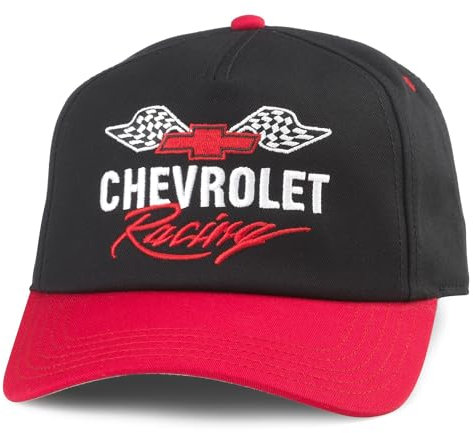 American Needle Offiziell lizenzierte verstellbare Baseballmütze von Chevrolet, Roscoe (Schwarz/Rot), Einheitsgr��e