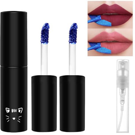 Guegine Peel Off Lip Stain - Long Lasting Waterproof Liquid Lipstick with Non-Stick Cup Tear-Off Lipgloss - 2pcs Cherry Color Pink