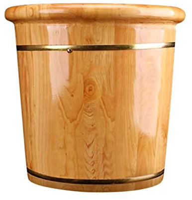 EyeWeb Holz-Fußbadeeimer, Fußbad für Erwachsene, große Fußbadewanne, Fußbecken für Fußbad, Einweichen oder Entgiften, Fußbadeeimer aus massivem Holz. Super einfach zu bedienen, hoffnungsvoll Star of