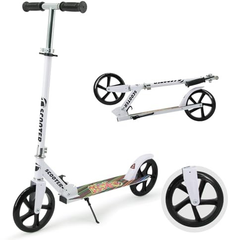 TENBOOM Roller Kinder Scooter Klappbar Groß Räder 3 Höhenverstellbare ab 5 Jahren Jungen