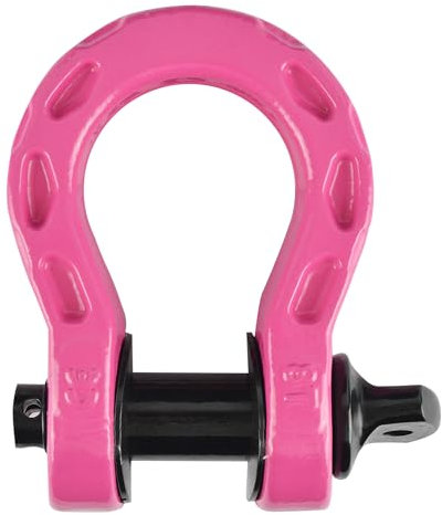 Husar Winch Stahlschäkel 8T, Tragkraft 8000 kg 17600 lbs, extra starke Stahlkonstruktion, vielseitig einsetzbar, Anschlüsse für Gurte, Seile, Ketten und Off-Road Anwendungen (S 8T | ROSA)