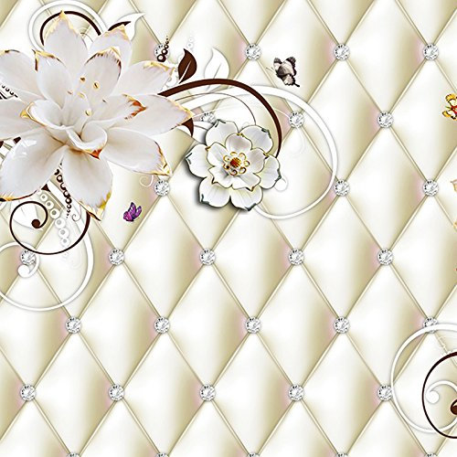 Vlies Tapeten Wandtapete Orchidee Größe:W400CMxH280CM 3D Wandbild Tapete Vlies Tapete Wandtapete Tapete Wohnzimmer Wanddekoration Fototapete 3D Tapete Effekt Wandbild