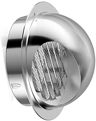 DQZRTUECA Round Grille Ventilation Cover 2 6 8 10, External Extractor Wall Dryer Vent Cap,Round Exhaust Hood Ventilating Fan(250mm-9.8in)