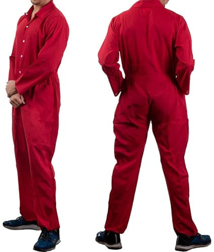 Refugee Prisoner Costume Jumpsuit Men's Prisoner Costume Orange Halloween Cosplay Convict Costume Classic Orange Prisoner Jumpsuit Boiler Convict Prison Suit with Handcuffs