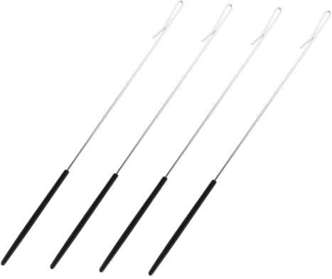 JUMPLAWN 4 Stück Handpuppen-Joystick Scheinpuppen Puppe Marionette Auto Requisiten Etikett Berühren Sockenhalterbretter Instrument Berühren Werkzeugpuppen Stabpuppe Armpuppe Silver Plastik
