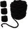DOITOOL 4 Rollen dicke Wolle zum Stricken chunky yarn thick yarn knitting wool klobig Strickgarn dickes Häkelgarn Chenillegarn grob Acrylgarn zum Stricken Garn zum Basteln Polyester Black