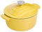 HAJHI Usage Domestique Cocotte Fonte Pour La Cuisson Du Pain 1,6L Braissoire Avec Couvercle Double Poignée Marmite Pour Soupe Côtes Levées Cuisson Sans Eau(Jaune)