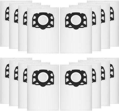 16Pièces Sacs AspirateurPour Kärcher WD4 WD5 WD6 WD5 P WD6 P MV4 MV5 MV6, sacs filtrants en non-tissé 487,sacs filtrants pour aspirateur humide et sec,Pour Kärcher 2.863-006.0