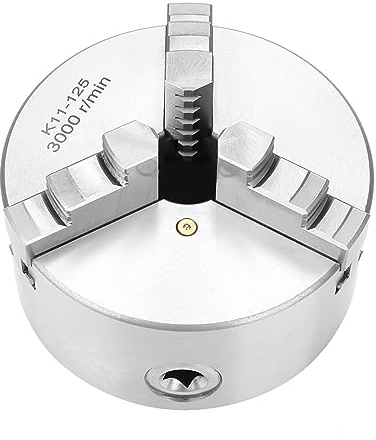 Aumotop Brandneues Selbstzentrierendes Drehfutter, Kleines Volumen, Einfach zu Verwenden für Metall-Drehfutter, 3-Backen-Design, 125 Mm Durchmesser