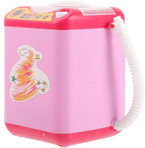 Máquina Eléctrica Rosa para Limpiar Brochas de Maquillaje Mini | Plástico Compacto, Limpia Varias Formas y Materiales, Incluye 2 Pilas Aaa No Incluidas