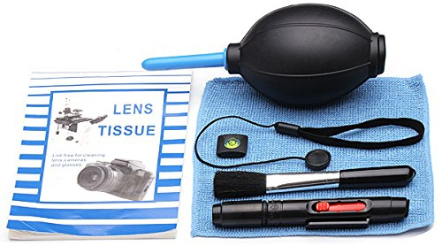 MASUNN 7 In 1 Kamera-Objektiv Reinigen Kit Hot Shoe Spirit Lens Tuch Pinsel Stift