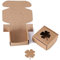 10 Teile/Paket Kleine Quadratische Brown 350g Kraftpapier Verpackung Box mit Klee Fenster Faltbare Kraft Box für Handgemachte Seife Süßigkeiten Ornament Zubehör